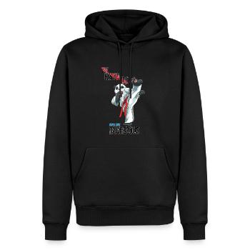 Tretender Taekwondo Panda - Lustige TKD - Männer Premium Bio Hoodie - Schwarz - Vorne - Nico (187cm)