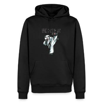 Taekwondo Panda - Lustige TKD Koreanische - Männer Premium Bio Hoodie - Schwarz - Vorne - Nico (187cm)