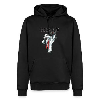 Taekwondo Panda Fighter - Lustige TKD koreanische - Männer Premium Bio Hoodie - Schwarz - Vorne - Nico (187cm)