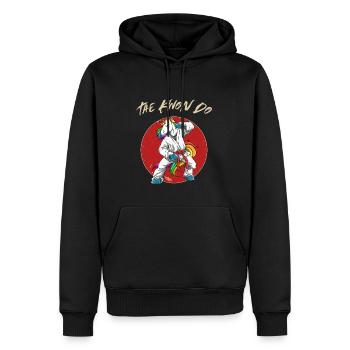 Taekwondo Einhorn - Lustige TKD Koreanische - Männer Premium Bio Hoodie - Schwarz - Vorne - Nico (187cm)