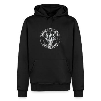 Brasilianisches Jiu Jitsu und Grappling - Jiu - Männer Premium Bio Hoodie - Schwarz - Vorne - Nico (187cm)