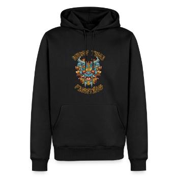 Muay Thai Thai Boxen und MMA Fu Dog - Männer Premium Bio Hoodie - Schwarz - Vorne - Nico (187cm)