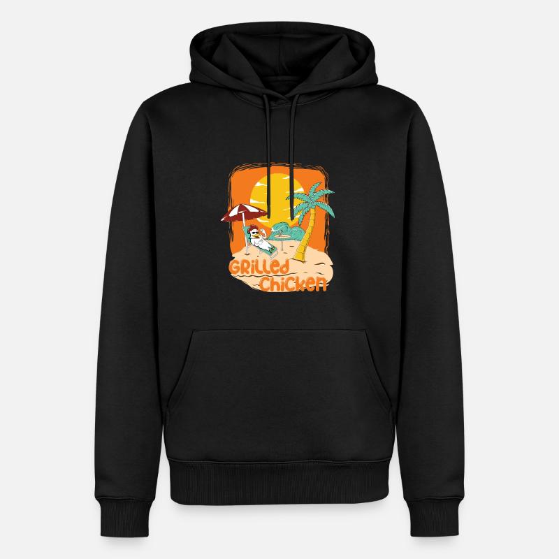 Grilled Chicken - Männer Premium Bio Hoodie - Schwarz