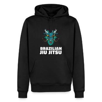 Jiu Jitsu Dragon Demon Brasilianisches Jiu Jitsu - Männer Premium Bio Hoodie - Schwarz - Vorne - Nico (187cm)