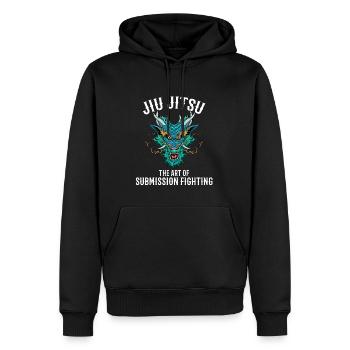 Die Kunst des Unterwerfungsgrapplings - Jiu Jitsu - Männer Premium Bio Hoodie - Schwarz - Vorne - Nico (187cm)
