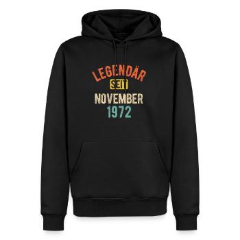 50. Geburtstag Geschenk 50 Jahre Legendär seit Nov - Männer Premium Bio Hoodie - Schwarz - Vorne - Nico (187cm)