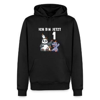 1 Geburtstag Shirt Tiere - 1 Jahr Geschenk Junge - Männer Premium Bio Hoodie - Schwarz - Vorne - Nico (187cm)