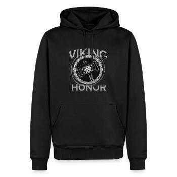 Wikinger-Ehrenhammer - Wikinger-Krieger-Norseman - Männer Premium Bio Hoodie - Schwarz - Vorne - Nico (187cm)