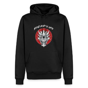 MMA Dragon - Cage Fighter Free Fighting Mixed - Männer Premium Bio Hoodie - Schwarz - Vorne - Nico (187cm)