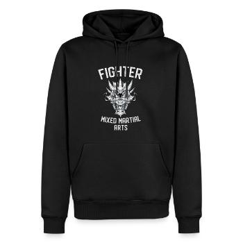MMA Kämpfer Dragon Gemischter Kampfsport - Männer Premium Bio Hoodie - Schwarz - Vorne - Nico (187cm)