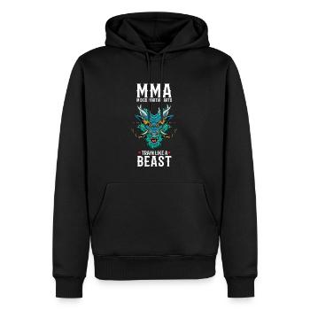 MMA asiatisch Asiatischer Drache - Cage Fighter - Männer Premium Bio Hoodie - Schwarz - Vorne - Nico (187cm)