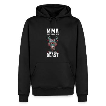 MMA Tiger Demon - Cage Fighter Freies Kämpfen - Männer Premium Bio Hoodie - Schwarz - Vorne - Nico (187cm)