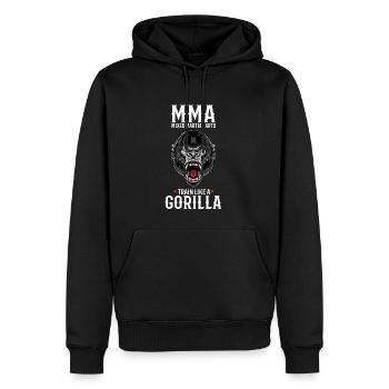 MMA Gorilla Mixed Martial Arts - Käfig frei - Männer Premium Bio Hoodie - Schwarz - Vorne - Nico (187cm)