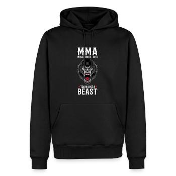 MMA Gorilla - Käfigkämpfer Freies Kämpfen - Männer Premium Bio Hoodie - Schwarz - Vorne - Nico (187cm)