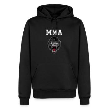 MMA Kämpfer Gorilla Gemischter Kampfsport - Männer Premium Bio Hoodie - Schwarz - Vorne - Nico (187cm)