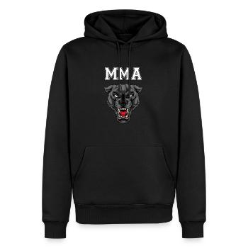 MMA-Panther - Männer Premium Bio Hoodie - Schwarz - Vorne - Nico (187cm)