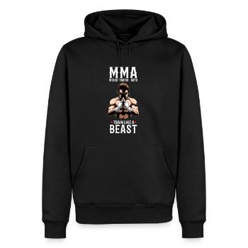 MMA Kämpfer - Cage Fighter Freies Kämpfen - Männer Premium Bio Hoodie - Schwarz - Vorne - Nico (187cm)