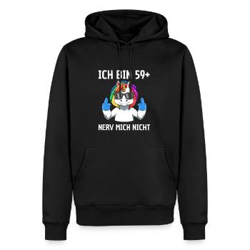 60 Geburtstag Einhorn Frau 60 Jahre Lustige - Männer Premium Bio Hoodie - Schwarz - Vorne - Nico (187cm)