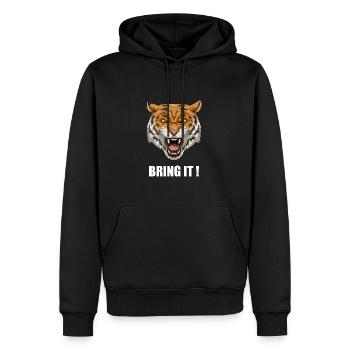 Lustige Karate Angry Tiger - Karate Japanische - Männer Premium Bio Hoodie - Schwarz - Vorne - Nico (187cm)
