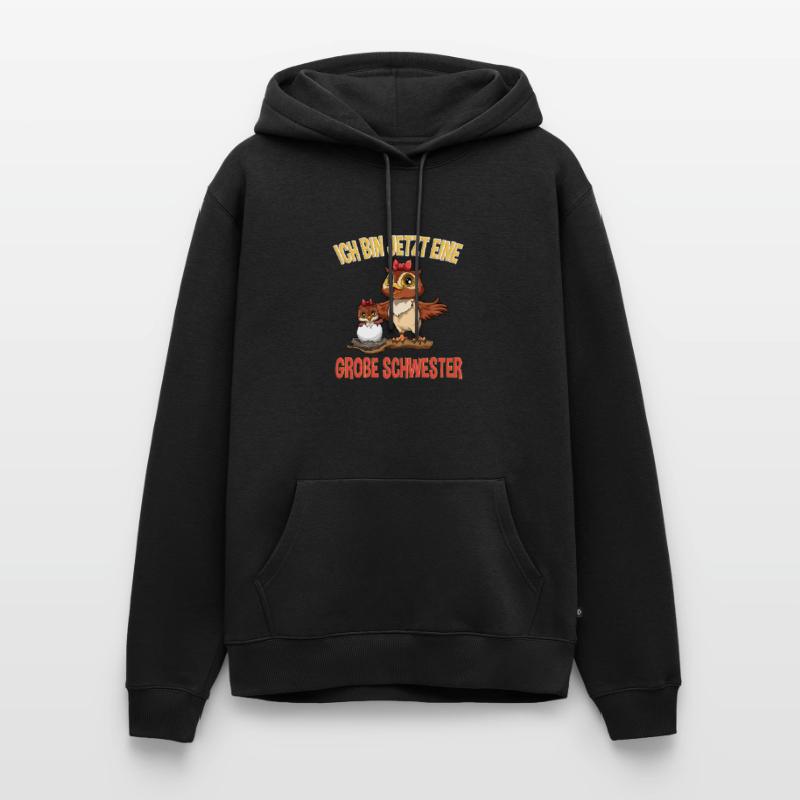 Ich bin jetzt eine große Schwester Eule Männer Premium Bio Hoodie