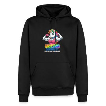 Lion Security Dont Mess With My Sister Funny Big - Männer Premium Bio Hoodie - Schwarz - Vorne - Nico (187cm)