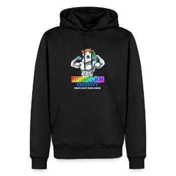 Vater Einhorn Security Papa - Ärgere Nicht Meine - Männer Premium Bio Hoodie - Schwarz - Vorne - Nico (187cm)