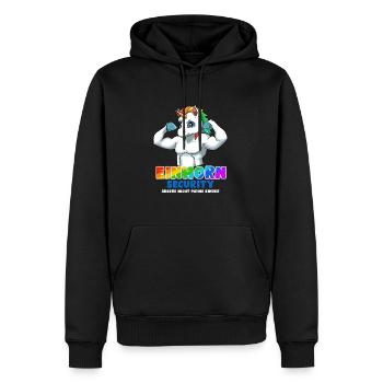 Vater Einhorn Security Papa - Ärgere Nicht Meine - Männer Premium Bio Hoodie - Schwarz - Vorne - Nico (187cm)