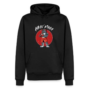 Pitbull Krav Maga - Israelischer Kampfsportkämpfer - Männer Premium Bio Hoodie - Schwarz - Vorne - Nico (187cm)
