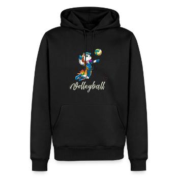 Liebe Volleyball Mädchen Junge- Niedliches - Männer Premium Bio Hoodie - Schwarz - Vorne - Nico (187cm)