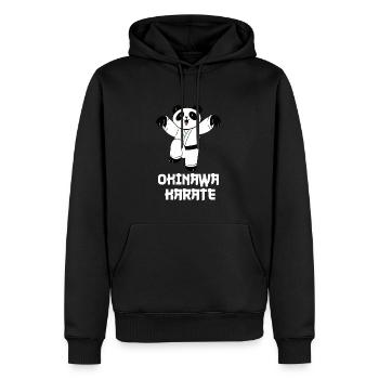 Okinawa Karate Panda - Karate Japanische - Männer Premium Bio Hoodie - Schwarz - Vorne - Nico (187cm)