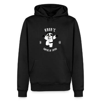 Karate Gear Panda - Karate Japanische - Männer Premium Bio Hoodie - Schwarz - Vorne - Nico (187cm)