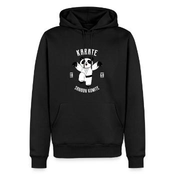 Lustiger Karate Panda - Karate Japanische - Männer Premium Bio Hoodie - Schwarz - Vorne - Nico (187cm)