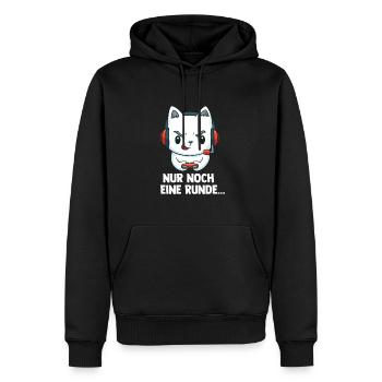 Gaming Katze - Computer Spiele Videospiele - Männer Premium Bio Hoodie - Schwarz - Vorne - Nico (187cm)