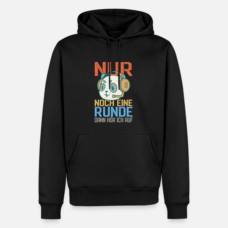 Lustiger Gaming Pandabär - Gamer Computerspiele - Männer Premium Bio Hoodie - Schwarz