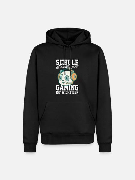 Gaming Pandabär - Computerspiele Videospiele - Männer Premium Bio Hoodie - Schwarz
