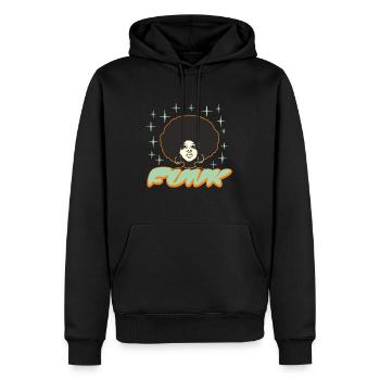 Funk - Queen Style - Männer Premium Bio Hoodie - Schwarz - Vorne - Nico (187cm)