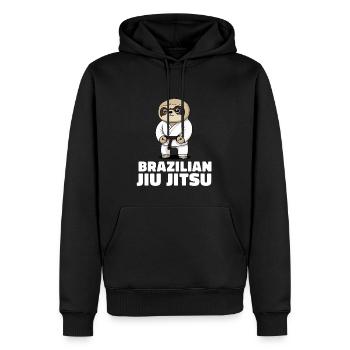 Faultier Brazilian Jiu Jitsu und Grappling - Männer Premium Bio Hoodie - Schwarz - Vorne - Nico (187cm)