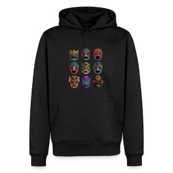 Luchador Masken - Freestyle Wrestling Mascaras - Männer Premium Bio Hoodie - Schwarz - Vorne - Nico (187cm)