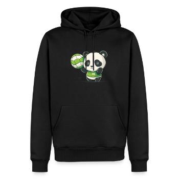 Volleyball-Baby-Panda - Männer Premium Bio Hoodie - Schwarz - Vorne - Nico (187cm)