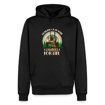 Husband And Wife Campers For Life Camper Couple - Men’s Premium Organic Hoodie - black - Front - Nico (187cm)