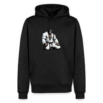 Starker Karate-Gorilla im Gi - Japan Karateka - Männer Premium Bio Hoodie - Schwarz - Vorne - Nico (187cm)