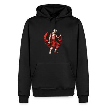 Aggressiv MMA Kämpfer - Cage Fighter Free Fighting - Männer Premium Bio Hoodie - Schwarz - Vorne - Nico (187cm)
