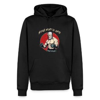Cage Fighter Dad - MMA Alter Mann - Männer Premium Bio Hoodie - Schwarz - Vorne - Nico (187cm)