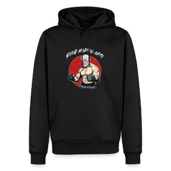 Mixed Martial Arts Man- Cage Fighter Free Fighting - Männer Premium Bio Hoodie - Schwarz - Vorne - Nico (187cm)