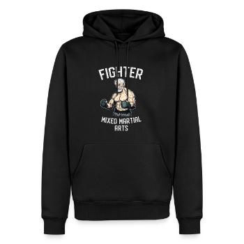 Kämpfer MMA Mann - Cage Fighter Free Fighting - Männer Premium Bio Hoodie - Schwarz - Vorne - Nico (187cm)