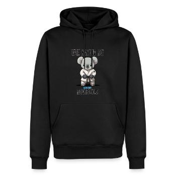 Niedlicher aber gefährlicher Taekwondo Koala - - Männer Premium Bio Hoodie - Schwarz - Vorne - Nico (187cm)