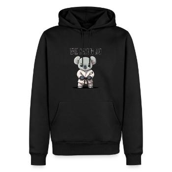 Koala Taekwondo Fighter - Niedlicher koreanischer - Männer Premium Bio Hoodie - Schwarz - Vorne - Nico (187cm)