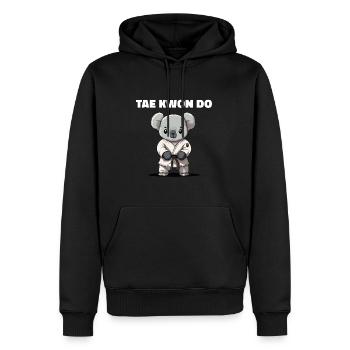 Taekwondo Koala Kid Kämpfer - Männer Premium Bio Hoodie - Schwarz - Vorne - Nico (187cm)