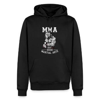 MMA Pitbull - Mixed Martial Arts Hund - Männer Premium Bio Hoodie - Schwarz - Vorne - Nico (187cm)
