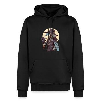Weiblicher Pestarzt - Renaissance-Horror in einer - Männer Premium Bio Hoodie - Schwarz - Vorne - Nico (187cm)